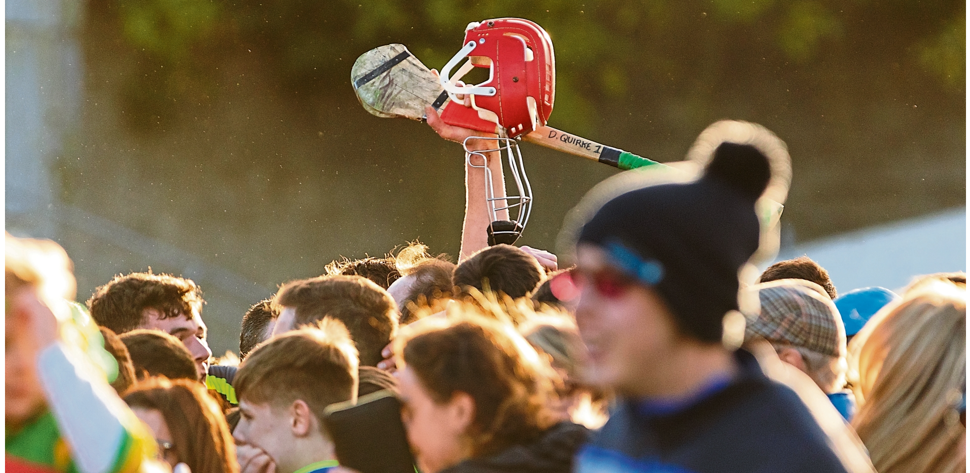 The great Dillon Quirke held his hurley and helmet aloft in 2018 after the Tipperary Senior Hurling Championship Final in Semple Stadium where he played a vital role in Clonoulty/Rossmore’s victory.