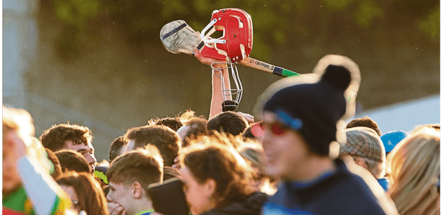 The great Dillon Quirke held his hurley and helmet aloft in 2018 after the Tipperary Senior Hurling Championship Final in Semple Stadium where he played a vital role in Clonoulty/Rossmore’s victory.