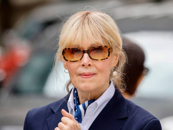 E Jean Carroll exits the New York Federal Court after former President Donald Trump appeared in court in September 2024 in New York