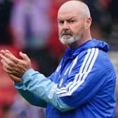 Scotland manager Steve Clarke applauds the fans at Hampden
