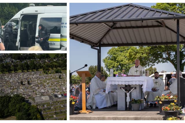 Portlaoise Cemetery Mass, which was celebrated by Msgr John Byrne, PP, was marred by violence.