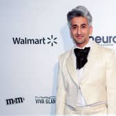 Tan France at the 92nd Academy Awards Elton John Aids Foundation viewing party