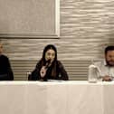 The public meeting on the cost of living crisis, hosted by Sinn Féin's Deputy Leader, Pearse Doherty TD, Cllr Dakota Nic Mheanman and Padraig MacLochlainn TD
