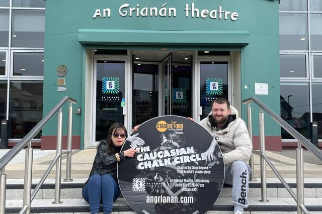Local stars Niamh Sheridan and Gary Quigley are among the Stage Beyond ensemble performing The Caucasian Chalk Circle at An Grianán Theatre on Friday evening June 5 at 7pm