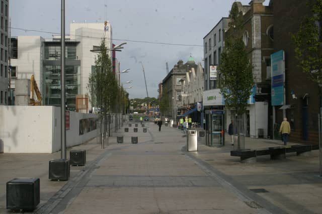 Pictured only a short time after the street was pedestrianised in the 2000s, granite seating was a feature of Bedford Row