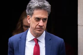 Ed Miliband leaves Downing St after a cabinet meeting