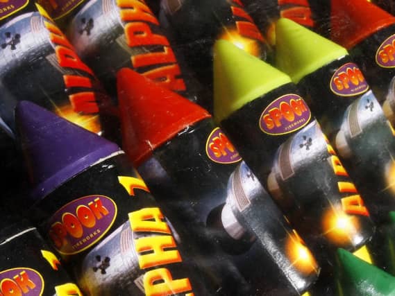 Fireworks on a shelf