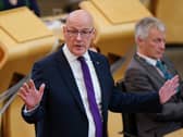 First Minister of Scotland John Swinney speaking during for the formal appointment of ministers at the Scottish Parliament