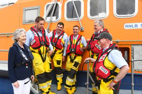 President Connolly chatting with Achill Island RNLI members Dave Curtis, Michael Cattigan, Thomas Ruddy, Patrick McNamara and Ivan Swarbrigg on a visit to the station in June