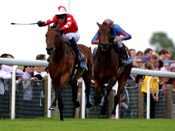 Rock of Gibraltar winning the St James's Palace Stakes