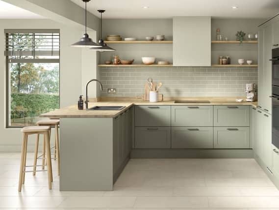 Howdens Frome Kitchen in Reed Green, Howdens