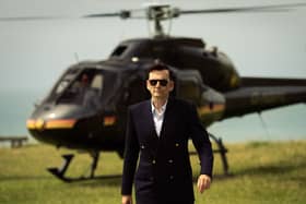 David Tennant as TV mogul Lord Tony Baddingham in the second season of Rivals