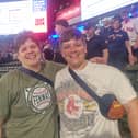 Caroline Racio and Amber Dubois at a baseball game