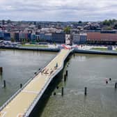 Works on the new pedestrian bridge in Waterford city are nearing completion