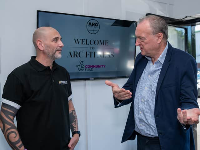 Pictured at ARC Fitness HQ is Mike Farrar, the Permanent Secretary of the Department of Health and ARC Founder and Strategic Coordinator Gary Rutherford.