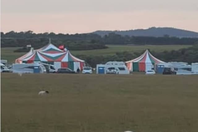A recent encampment on the Curragh Plains