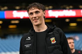 Kobe McDonald steps onto Croke Park as Mayo arrive in the stadium.
