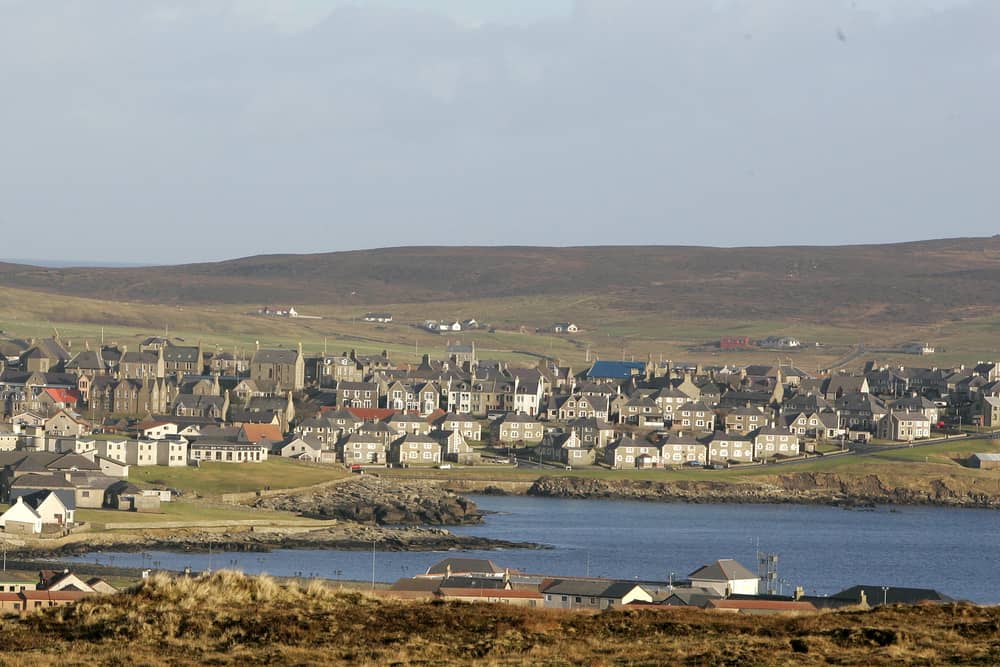 A general view of the town of Lerwick on the Shetland Islands