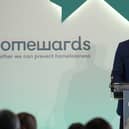 The Prince of Wales speaking as he attends a special event at the Tate Modern in London to mark the third anniversary of the homelessness initiative Homewards