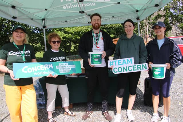Cora Morrison, Concern Events Manger, Cora Morrison, Concern, Ryan McNally, Concern pictured with volunteers Moira McNally and Shannon Kavanagh at The 19th Annual Scalp Mountain Climb to the Cross in aid of Concern Worldwide.