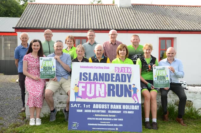 Representatives of Islandeady Cycling Club, Islandeady Community Council and Islandeady GAA/LGFA pictured at the official launch of the Islandeady Annual 5K & 10K Walk/Run at Jack's Old Cottage, where this year's event will take place. Pic: John Moylette.