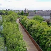 New boardwalk with Kilkenny City in the background | Kilgallen & Partners Consulting Engineers  
