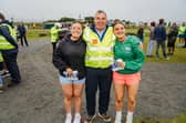 Sadbh McCarthy and her dad Chris McCarthy and Amie McKeon.