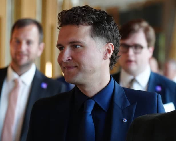 MSP Jack Middleton arrives at the Scottish Parliament