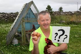 Willie O'Donovan,  the Irish Open Egg Throwing Champion, who will attempt to break his own Irish record on July 12