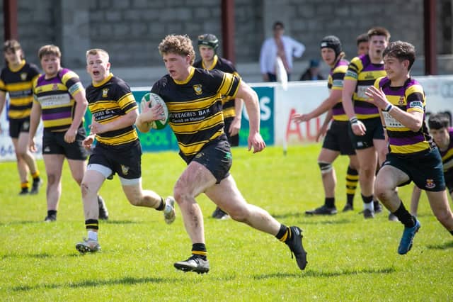 Diarmuid O'Connell playing for Carrick Rugby CLub