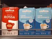 Lavazza coffee on a store shelf
