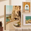 Studio Collection Canvas Art Prints: Road To The Sea Canvas Print; Seaside Parasols Canvas Print, rest of items from a selection, Desenio