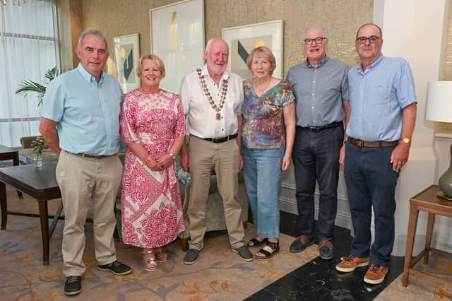 President of Kilkenny Lions Club Pat Cahill with Lions members: Eddie Holohan, Maeve O'Flynn, Pat Cahill President, Nuala Curran, Kieran Bollard and Philip O'Neill