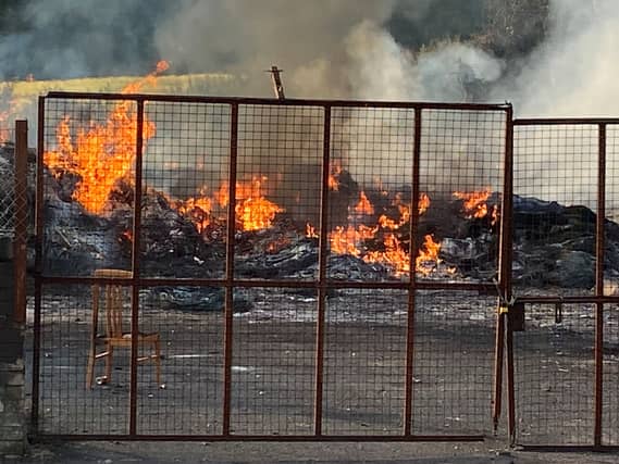The remains of the Moygashel bonfire,