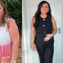 Amy before and after losing weight