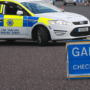 Garda checkpoint stock image