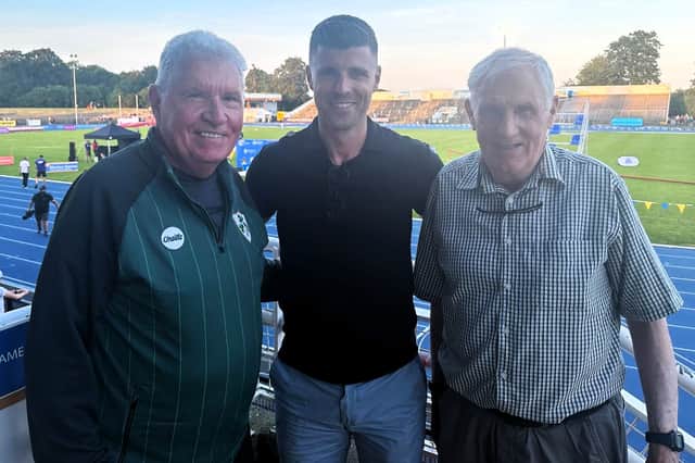 Leitrim internationals Eddie Leddy, Colin Griffin and PJ Leddy pictured at the Morton Games last Friday