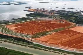 The red mud ponds at Aughinish Alumina, where there are fears for hundreds of jobs