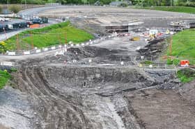 Construction is ongoing on the Crossmolina Flood Relief Scheme