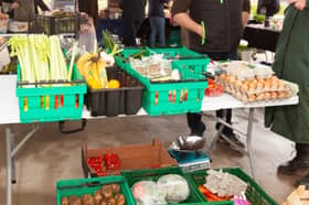 A stall from  a market. 
