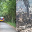 Fire Services were quickly on the scene at Derryounce, near Portarlington. 