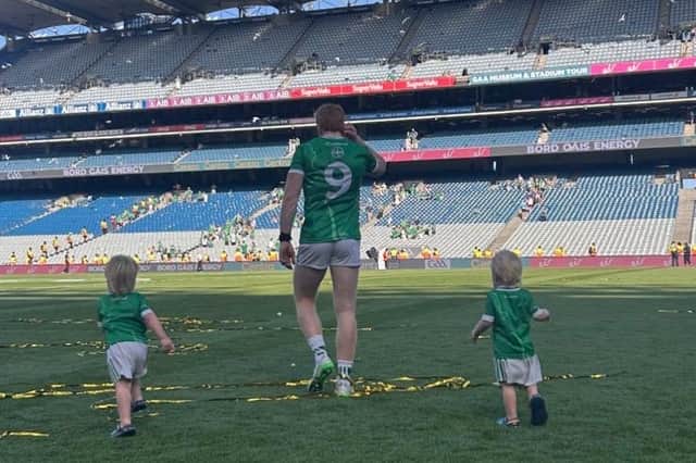Cian Lynch and his twin sons CJ and Ógie