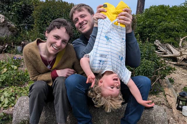 Annie Comerford from Wexford and her husband and son