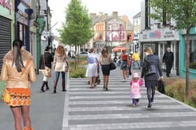 A rendering of pedestrianiation on High Street in Kilkenny City (for visual purposes only, not final design proposal)
