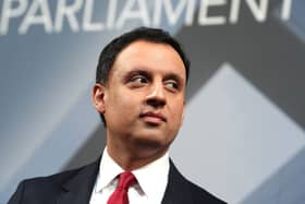 Anas Sarwar looking to his left