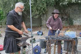 Rick from Limerick and Eilís from Clare working side by side Blacksmithing during the Banagher Festival last weekend. 