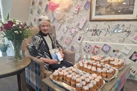 Mary Davidson Smith with her special card from the King