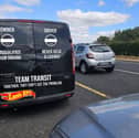 A ford transit stopped by  Gardaí
