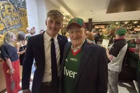 Pictured is Vince Garrity with fellow Kilmeena man and Mayo player Jack Carney.