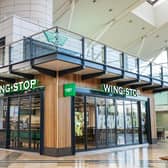 The front of a Wingstop restaurant